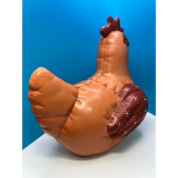 Kimple Mold Hand Painted Chicken Vintage 1987 Signed 8" x 8" Decor Ceramic Gift - Picture 5 of 9